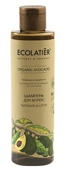 Ecolatier green шампунь для волос питание & сила серия organic avocado 250 мл