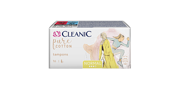 Cleanic pure cotton тампоны normal 16 шт