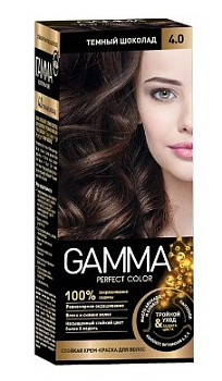 Gamma Perfect Color стойкая крем-краска тон 4.0 Темный шоколад