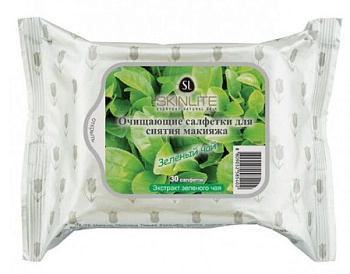 Skinlate очищающие салфетки для снятия макияжа зеленый чай