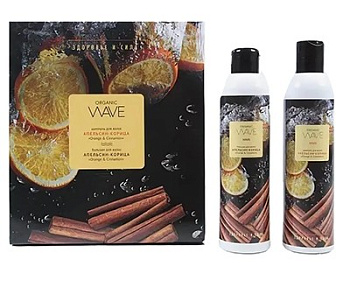 Organic Wave подарочный набор Апельсин и корица (шампунь+бальзам для волос)