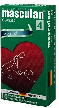 Masculan презервативы 4 classic №10 увеличенных размеров, розового цвета