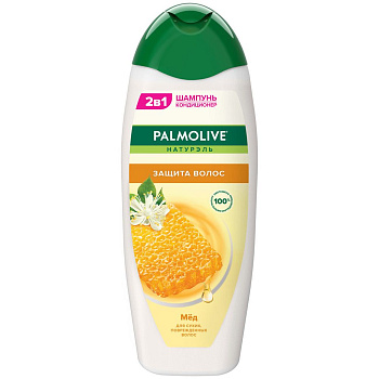 Palmolive 2 в 1 шампунь кондиционер защита волос мёд 450 мл