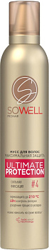 SoWell мусс для волос ultimate protection максим защита и идеальная укладка сильной фиксации 200 см3