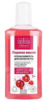 Svoboda natural ополаскиватель для полости рта ледяная вишня 7+ 300мл