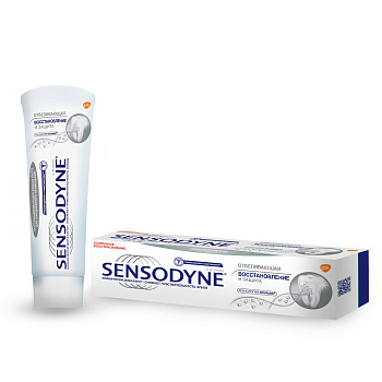 Sensodyne Сенсодин Восстановление и Защита Отбеливающая, зубная паста для чувствительных зубов, 75 мл Уценка