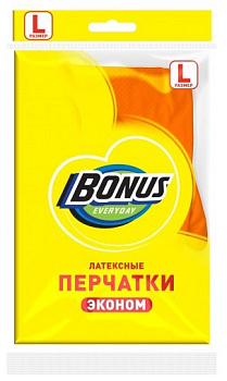 Bonus Перчатки латекcные эконом L