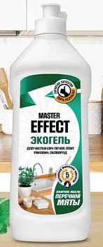 MASTER EFFECT экогель для чистки свч-печей,плит,раковин,сковород Эфирное масло перечной мяты 500мл