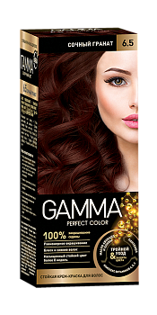 Gamma Perfect Hair стойкая крем краска тон 6.5 сочный гранат