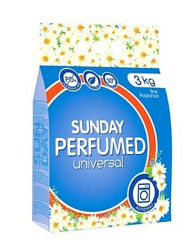 Sunday стиральный порошок автомат универсальный парфюмированный 3кг
