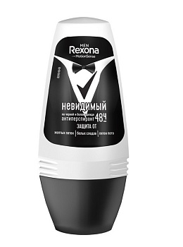 Rexona Men роликовый антиперспирант Невидимый на черной и белой одежде 50мл
