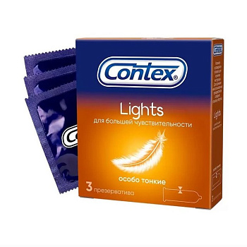 Contex презервативы особо тонкие Lights 3шт