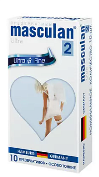 Masculan презервативы Ultra Fine № 10  (2 Ultra №10)  особо тонкий, прозрачный с обильной смазкой