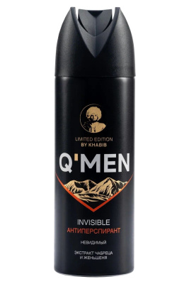 Q'men антиперспирант мужской невидимый с экстрактом чабреца и женьшеня, 200 мл