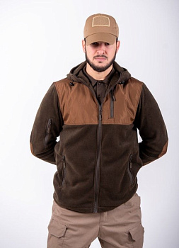 Black Rams Uniform мужская флисовая куртка  BRО 1007 коричневый размер XXL