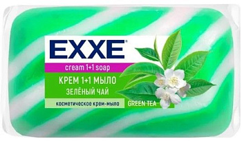 EXXE крем мыло косметическое зеленый чай зеленое полосатое одиночное 80г