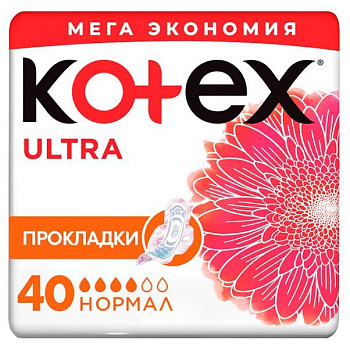 Kotex прокладки гигиенические Ultra нормал 40 шт