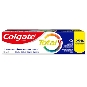 Colgate Total Зубная паста Профессиональная Чистка Отбеливающая 125мл