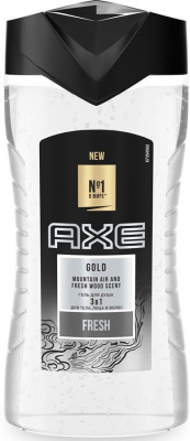 Акс гель для душа и шампунь для волос 2 в1 мужской парфюмированный gold свежесть севера 250 мл