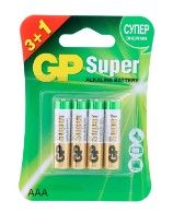 GP батарейки super alkaline АAA/LR03 3+1 шт 24А