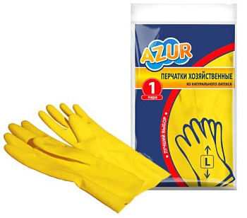 Azur перчатки резиновые размер L