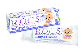 ROCS BABY Зубная паста для малышей АРОМАТ ЛИПЫ, 45 гр