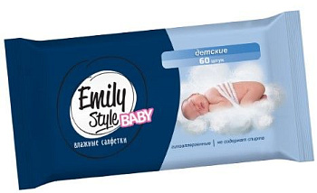 Emily Style влажные салфетки детские 60 шт