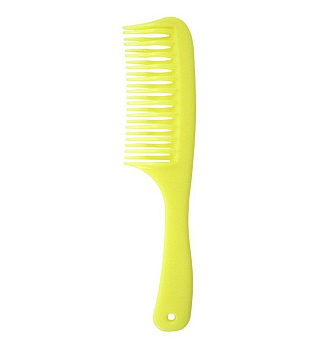 Lei гребень для волос пластиковый 041 с ручкой жёлтый