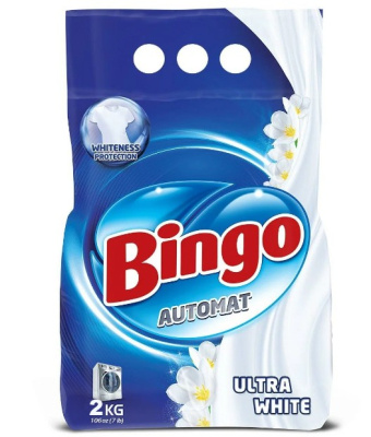 Bingo стиральный порошок MATIC ECO ULTRA WHITE 2кг