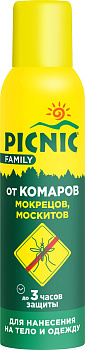 Picnic Family аэрозоль от комаров 150 см3