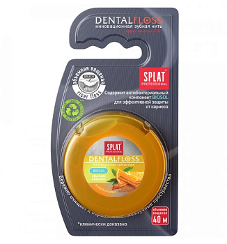 SPLAT Professional DentalFloss Зубная нить апельсин/корица 40м