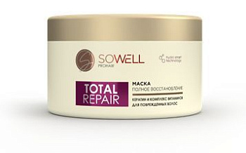 SoWel восстанавливающая маска для поврежденных секущихся волос total repair особый уход 400 мл