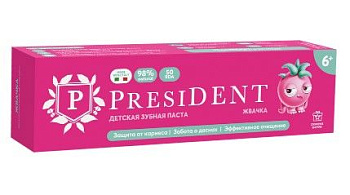 President детская зубная паста жвачка 6+ 50 г