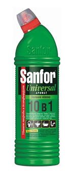 Sanfor Universal средство для чистки и дезинфекции 10в1 Зеленое яблоко 750мл