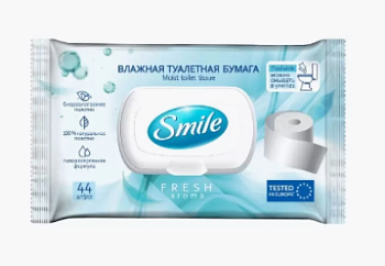 SMILE W Fresh влажная туалетная бумага 44 шт