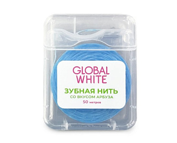 Global White зубная нить со вкусом арбуза 50м