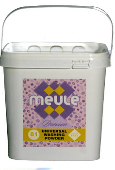 Meule универсальный бесфосфатный концентрированный стиральный порошок 3 кг в пластиковом ведре 81 стирка
