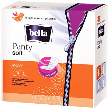 BELLA Прокладки ежедневные PANTY SOFT, 60 шт.