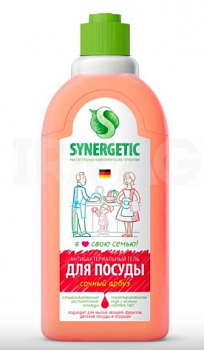 SYNERGETIC средство для мытья посуды, детских игрушек с ароматом арбуза, 0,5л