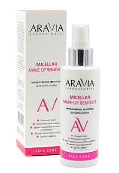 ARAVIA Laboratories очищающее мицеллярное молочко для демакияжа micellar make up remover 150 мл