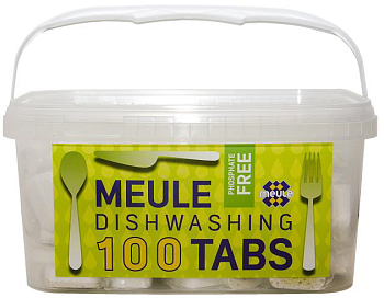 Meule таблетки без фосфатов для мытья посуды в посудомоечной машине любого типа и производства упаковка 100 шт